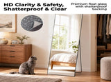 Wall Full Length Mirror, Standing Mirror Full Body with Aluminium Frame, Cloakroom Modern 02695953