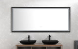 88 x8 Inch LED Bathroom Mirror with Aluminum Frame, Wall Mounted Vanity Mirror, Anti-Fog, Memory, W2287P279044