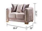 Modern Style Loveseat in Beige same as B009141288 G150109215