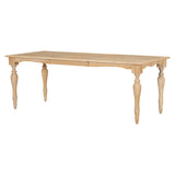 TOPMAX Vintage Traditional 82.7inch Extendable Dining Table with 23.6inch Removable Leaf, Natural N717P170406A