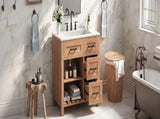 30 Inch Bathroom Vanity with SMC Sink, Ample Storage Space with 2 Drawers, Adjustable Shelves & Open N765P435262B