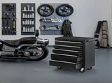 5-Drawer Rolling Tool Chest w/Lock & Key, Tool Storage Cabinet with Wheels, Top Cushion & Drawer W2660P217921