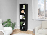 Zachary Black 5-Shelf Slim Bookcase B062P175813