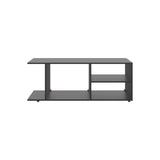Entertainment Center 17.8" H, with 4 Shelves and 4 Legs, Black B097P250864