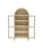 70.28" Tall Arched Kitchen Pantry, Modern Farmhouse Wood Kitchen Storage Cabinets ,Arched Storage W688P204446