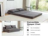 Foldable Sofa Bed Sleeper Lounge Chair with Pillow Floor Mattress Floor Couch with Backrest for W1170P314886