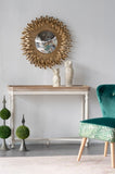 27" in Sunburst Design Wall Mirror Decorative Golden Finish for Entryway, Modern Living room W2078124329