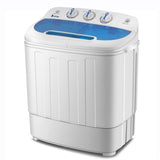 ZNTS Compact Twin Tub with Built-in Drain Pump XPB46-RS4 15Lbs Semi-automatic Twin Tube Washing Machine 34059682