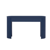 TREXM Entryway Table with Fluted Design, Modern Console Table with Storage, Oval Top and 2 Drawers N715P233435M