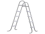 4-Step 52in Pool Ladder Iron Grey Frame White Steps 98777965