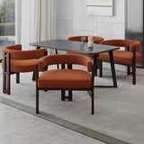 COOLMORE Modern Accent Chair Teddy Upholstered Armchair with Open Back 3 Legs Barrel Dining Chair W395P233458