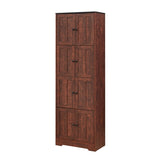 ZNTS Tall Storage Cabinet with 8 Doors and 4 Shelves, Wall Storage Cabinet for Living Room, Kitchen, W1693111252