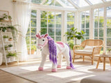 Toddler Riding Horse with Neighing, Stuffed Animal Horse Toy with Padding, White 59159209
