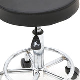 ZNTS Round Shape Adjustable Salon Stool with Back Black 28184320