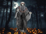 6.4 ft Halloween Standing Grim Reaper Automatic Arm Movement 08131336
