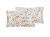 Twin Floral Reversible Cotton Duvet Cover Set with Throw Pillow B035P217815