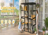 Cat Catio Outdoor Cat Enclosure for Multiple Indoor Outdoor Cats, Large Wooden Walk-in Cat House W3166P475540