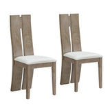 ZNTS Dining Chair Set of 2 MDF, sponge .PU Leather Upholstered Cushion Seat Wooden Back Side Chairs Wood W876126496