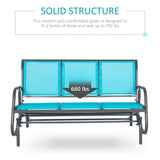 Outdoor courtyard seats for 3 people-Blue 50707601