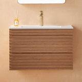 30" Wall Mounted & Floating Single Vanity with Ceramic Sink W1826P255391