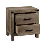 1pc Contemporary Tall Two Drawer Night Stand Bedroom Solid Wood Wooden Furniture Nightstand End B011P228961