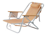 4-Position Adjustable Backpack Beach Chair, Foldable Rustproof Aluminum Frame Lounge Chair with 86485708