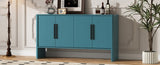 TREXM 4-Door Large Storage Retro Sideboard with Adjustable Shelves and Long Handles for Kitchen, N715P190423M