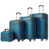 Hardshell Luggage Sets 4 Pieces 20"24"28" Luggages and Cosmetic Case Spinner Suitcase with TSA N732P170218C