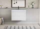 24" Floating Bathroom Vanity with Sink, Modern Wall-Mounted Bathroom Storage Vanity Cabinet with W1573P152683