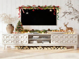 Modern Mid-Century Media Console with 4 Drawers and Cable Management, TV Console Table for TVs up to W757P305595