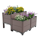 31.5x31.5x19.6in Raised Garden Beds Outdoor, Polypropylene Planter Boxes Outdoor for Vegetables, 70829699