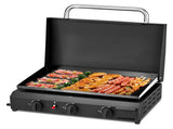 3-Burner Flat Top Gas Griddle Cooking Station with Ceramic Coated Cast Iron Pan, 96035868