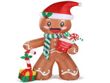 7.9 FT Lighted Christmas Inflatable Decoration, Inflatable Gingerbread Man Outdoor Decoration, Funny 81761371