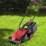10 ampere 13 inch electric rope lawn mower with dual safety switches -Red 49464649