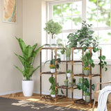 Plant Stand Indoor, Outdoor Wood Plant Stands for Multiple Plants, Plant Shelf Ladder Table Plant W2181P192837