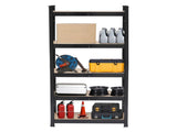 150 x 75 x 30cm 5 Tiers Powder Coated Storage Rack Black 52028120
