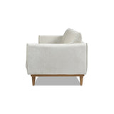 Haven 83" Flange Arm Oak Wood Sofa, Marled Gray Chenille B2719P238350