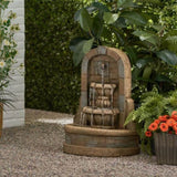 29" High BAGWELL FOUNTAIN Outdoor Weather Resistant Floor Fountain,Stone Gray 71773.00SGRY
