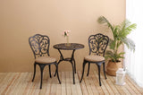 Best seller Products 3-Piece Outdoor Rust-Resistant Cast Aluminum Patio Bistro Set with cushion W640P250974