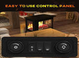 1000W/1500W 24" Electric Fireplace Stove, Freestanding Fireplace Heater with Realistic Flame, 97024038