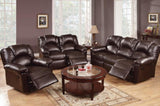 Motion Recliner Chair 1pc Glider Couch Living Room Furniture Brown Bonded Leather HS00F6676-ID-AHD