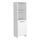 Eiffel Kitchen Pantry, Two External Shelves, Single Door Cabinet, Two Interior Shelves White -White B20091907