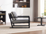 Mid-Century Modern Fabric Lounge Chair, Single Sofa Chair Armrests, Upholstered Lounge Chair W1249P479873