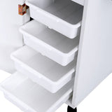 Hair Salon Storage Cart with Wheels & 3 Hair Dryer Holders & 4 Drawers & Lock & 2 Keys, Hairdressing 65337402