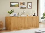 59-inch modern wavy sideboard, curved contour design storage cabinet, 4-door cabinet with storage W1162P339086