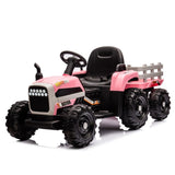 ZNTS Ride on Tractor with Trailer,12V Battery Powered Electric Tractor Toy w/Remote Control,electric car 18115985