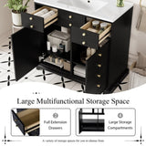 30'' Bathroom Vanity with Ceramic Sink Combo, Solid Wood Frame Bathroom Storage Cabinet, N710P276724B