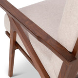 Midcentury Modern Accent Chair in Grey Fabric B353P346385