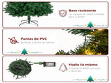 FCH 7ft 1100 Branches PVC Material DIY 200 Lights Warm Color 8 Modes Christmas Tree Green 26333713