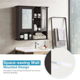 Brown bathroom cabinet with mirror 21636181